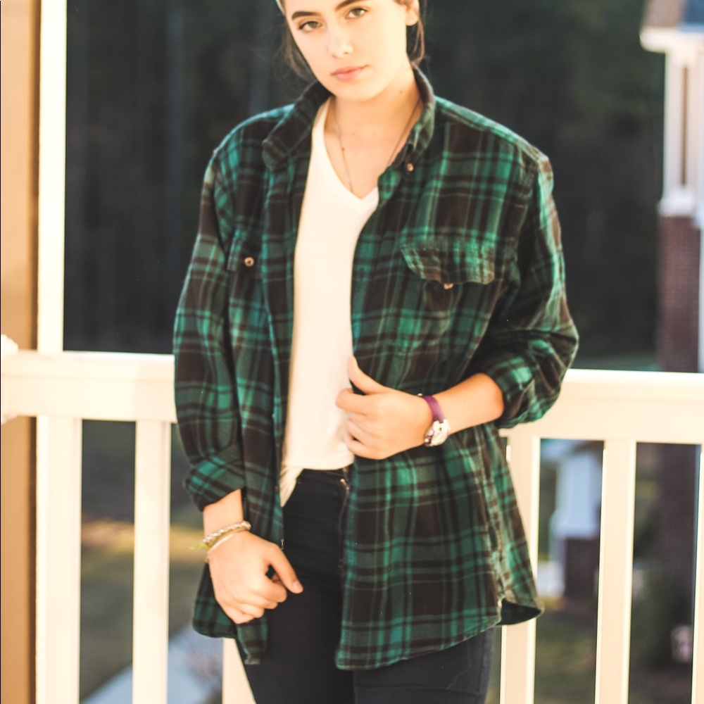 oversized flannel for layering